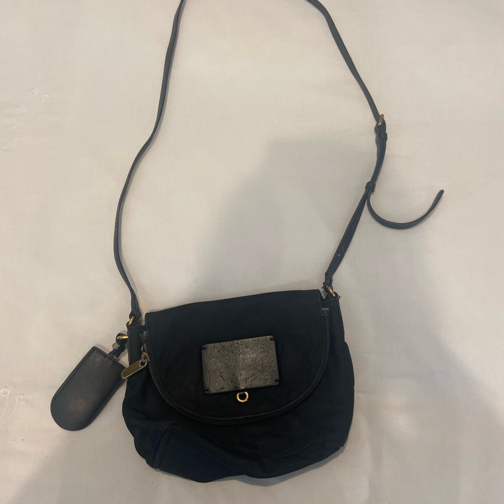 Marc by Marc Jacobs Black Crossbody Bag with Gold Accents